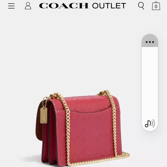 Watermelon Pink snd Gold Crossbody Authentic Purse - Picture 2 of 5